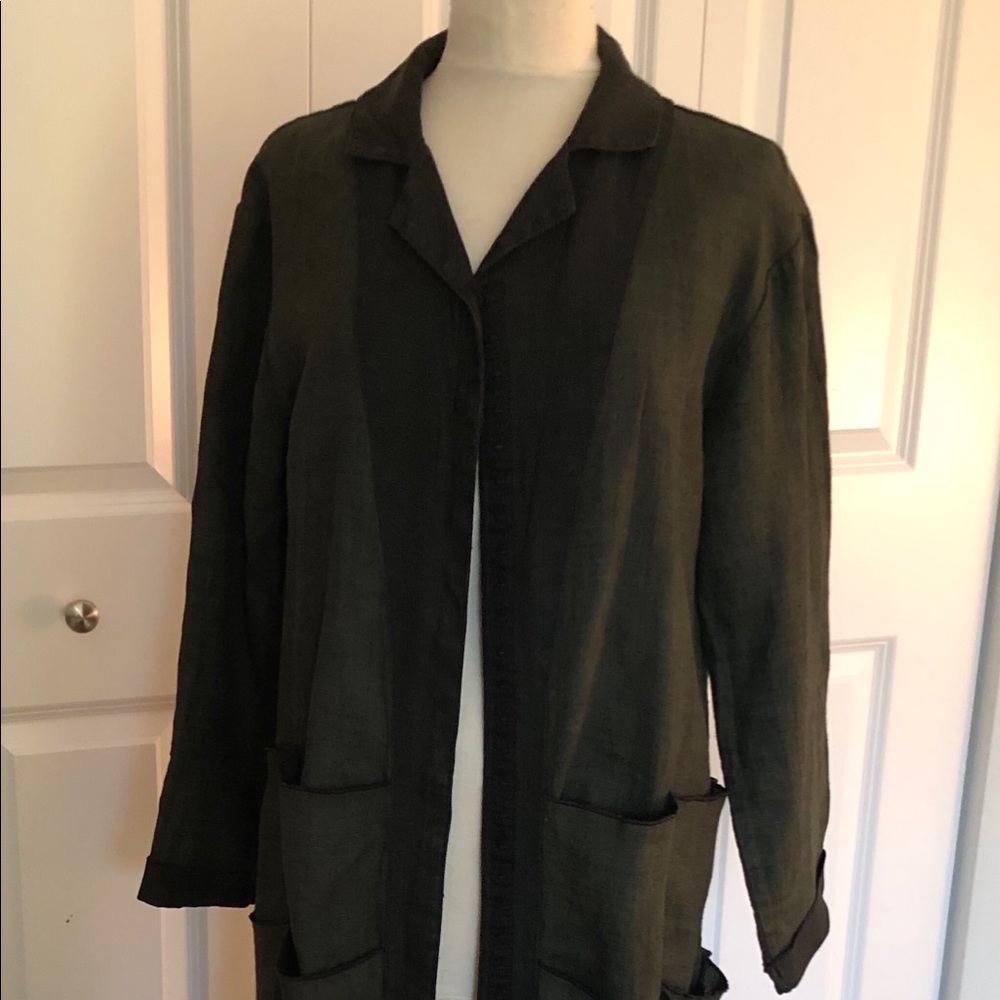 Designer linen coat